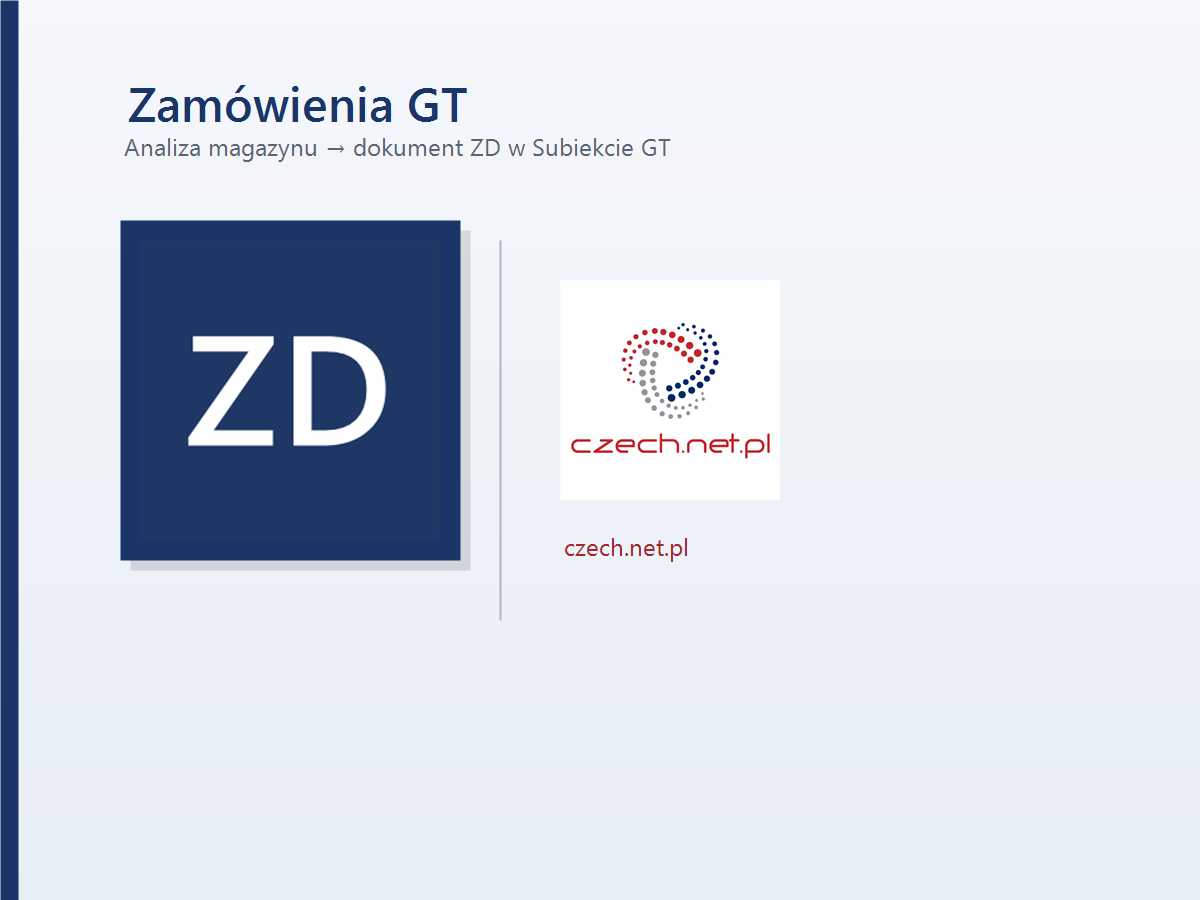 Zamówienia GT — ZD i czech.net.pl