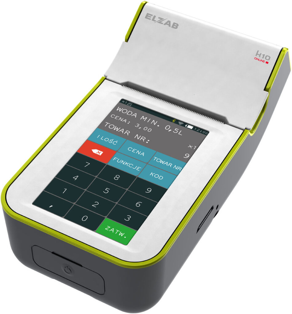 Kasa fiskalna ELZAB K10 ONLINE BT/WiFi/EX biało-zielona